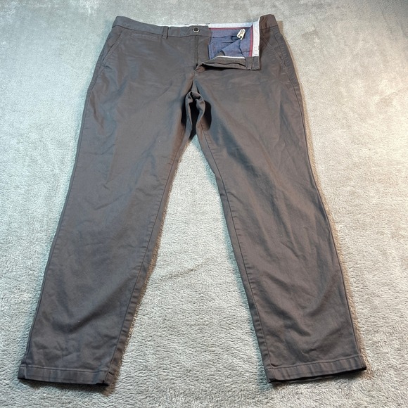 Perk Slim Fit Stretch Chino Pants Gray Casual‎ Everyday Size 38/30 Men's Career - Picture 1 of 14